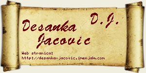 Desanka Jačović vizit kartica